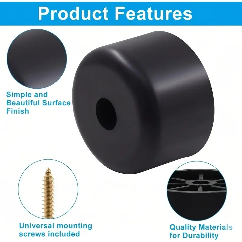 Furniture Lift Legs, Solid Plastic Sofa Feet, Raise Bed or Couch 1.4 Inches, Anti-Sag Reinforced Structure, Includes Installation Screws