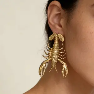 DIGADAGU Alloy Lobster Animal Dangle Earrings New Exaggerated Simple Earrings Women Party Jewelry Accessories ZAA