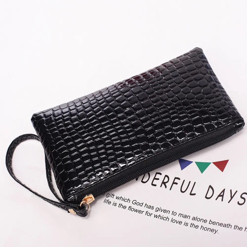 Wristlet Purse for Women, Minimalist Casual PU Leather Clutch, Compact Wallet Pouch for Daily Use, Leather Pouchlette, Waist Pouch Women's Clutches & Wristlets, Fashion Clutch, Plain Color Clutch