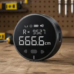 High Precision Laser Distance Meter 324ft, Digital Measuring Tool with LCD Display, Rechargeable for Construction, Woodworking, Auto Repair, Infrared Range Finder for Curved/Flat Surfaces, Durable Home Renovation Device