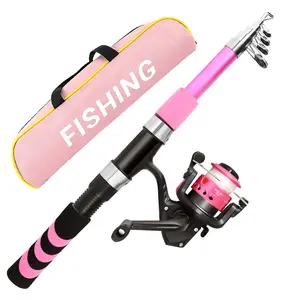 Girls' Adjustable Fishing Rod Set, Matching Reel, Non-Slip Handle, Easy Storage, Beginner-Friendly, No Hassles