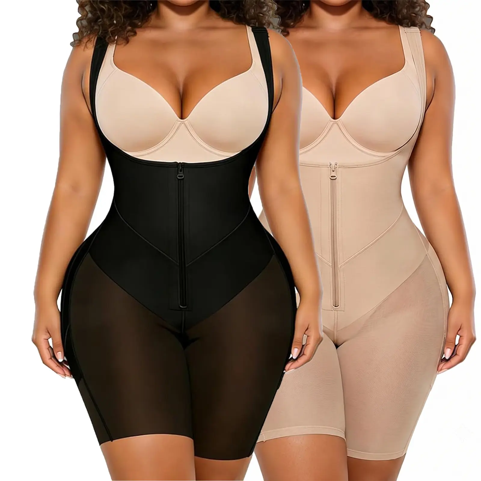 Women's Basic Casual Compression Shapewear, Tummy Control Colombian Fajas with Adjustable Hook-and-Loop Closure, Customized, Slimming