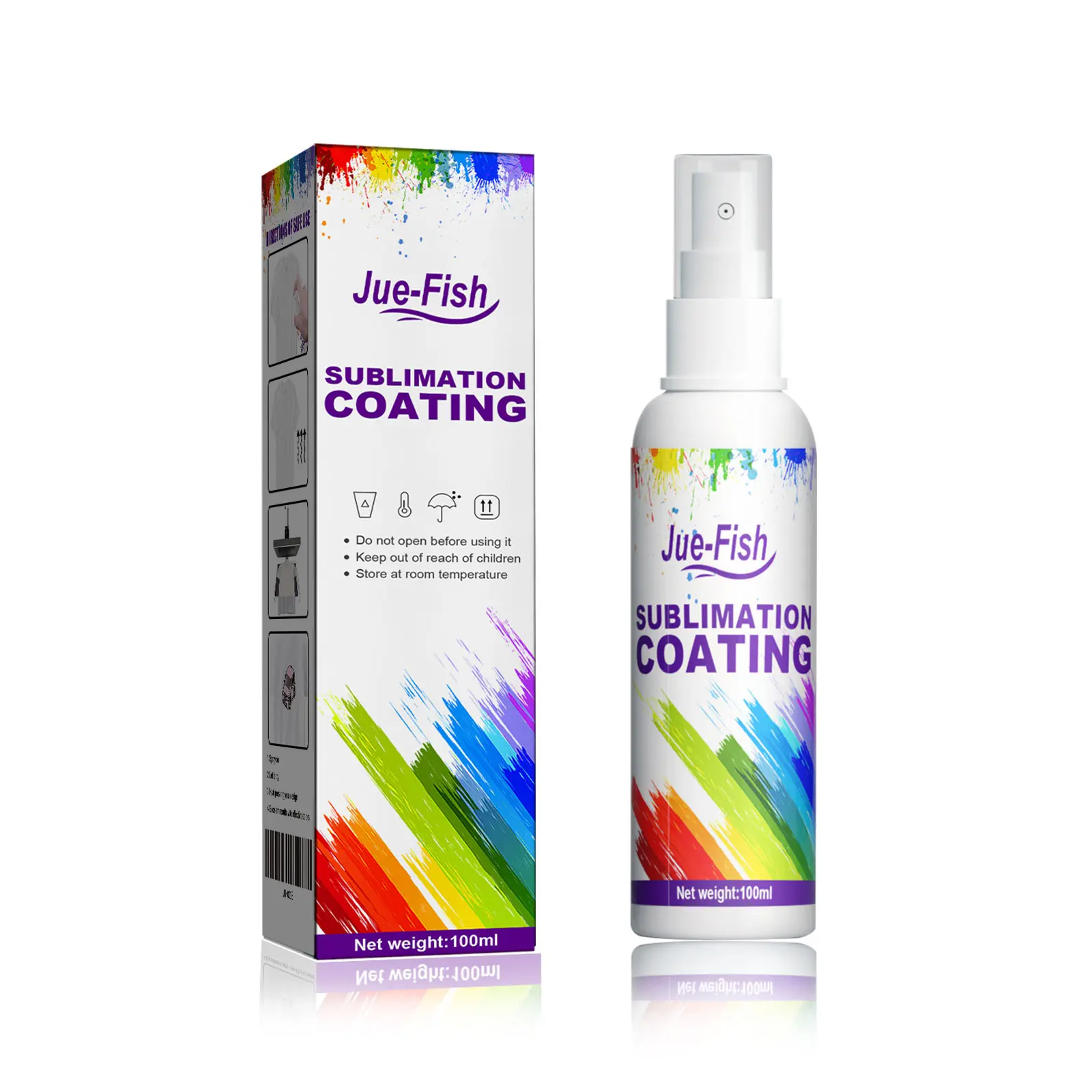 Jue-Fish Sublimation Coating Spray - For clothing heat transfer, wear-resistant, anti-stain, multi-purpose, good adhesion