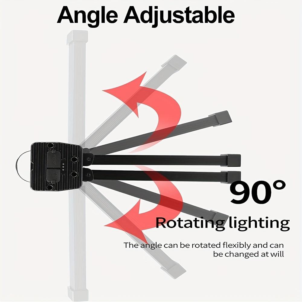 1PC Rechargeable LED Work Lights, Portable Gym Lamp for Posing, 21 Modes Flashlight with Magnetic , 180° Rotate Foldable with Hang Hook Camping Lamp for Camping, Car Repair, Workshop, Emergency