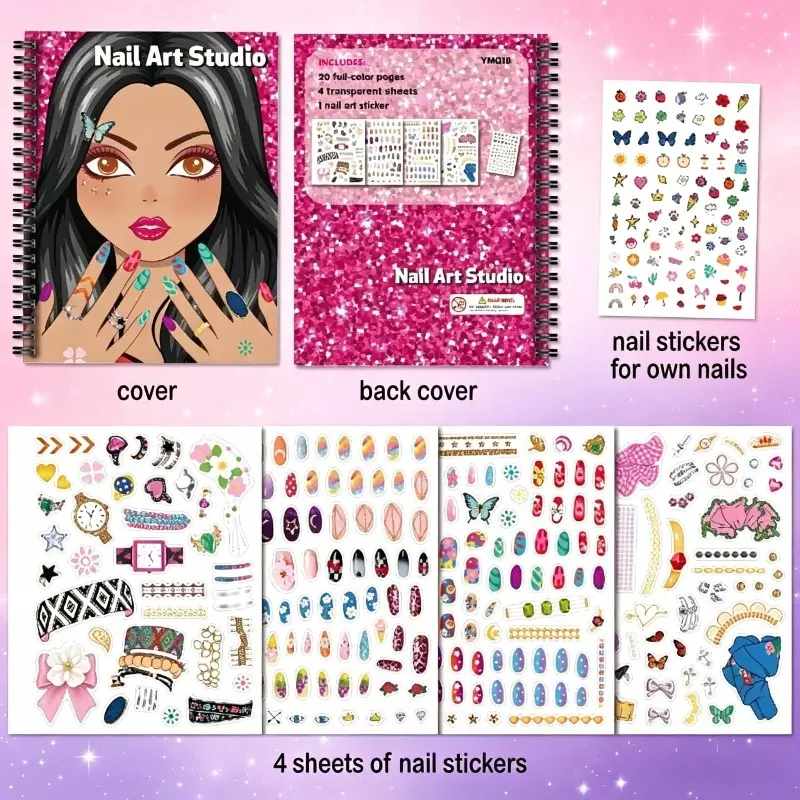 Girls Dress-Up Sticker Book with 20 Full-Color Scenes, Scene Stickers, 2-in-1 Sticker & Doodle Activity Book, Creative Fun Educational Gift for Girls Ages 4-8