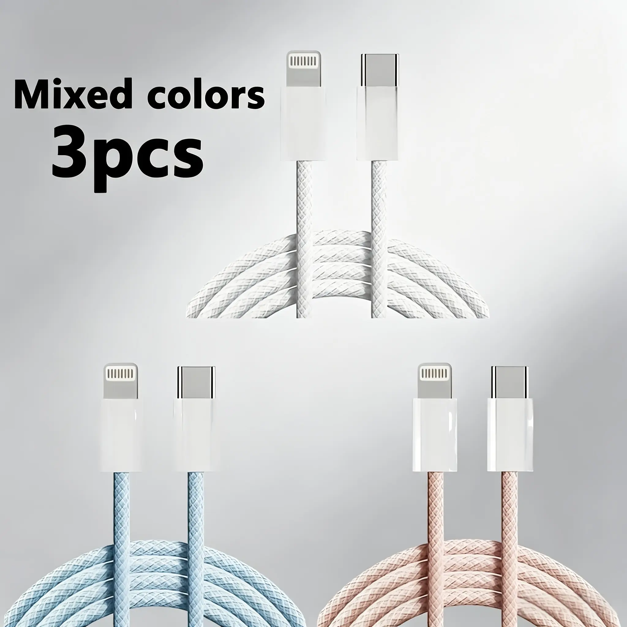 3.3FT Braided Lightning to USB C Cable, Quick Charging Cable, Charger Cable, Extended Charging Wire for Iphone 14/14 Pro Max/13 Plus/12/11/Xs/Xr, for Ipad 4/5/6/7/8, for Ipad Mini 2/3/4/5