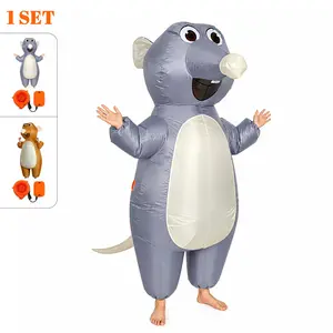 Inflatable Rodent Party Prop for Easter Egg Hunt, Halloween Carnival Theme Decoration, Blow Up Animal Character Accessory, Adult Size