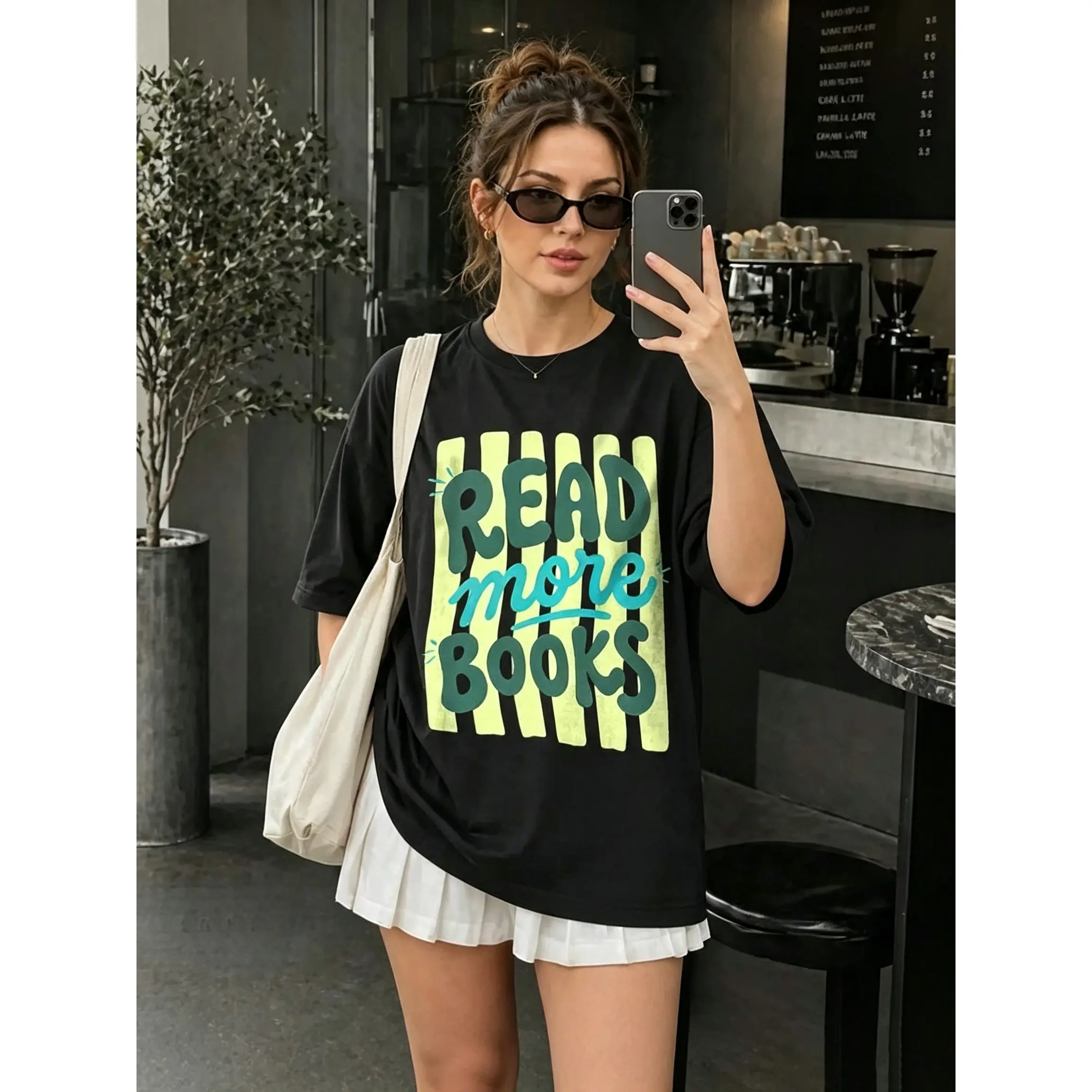 Read More Books T-Shirt Book Lover Gifts, Trendy Stripes Bookish Graphic Tee