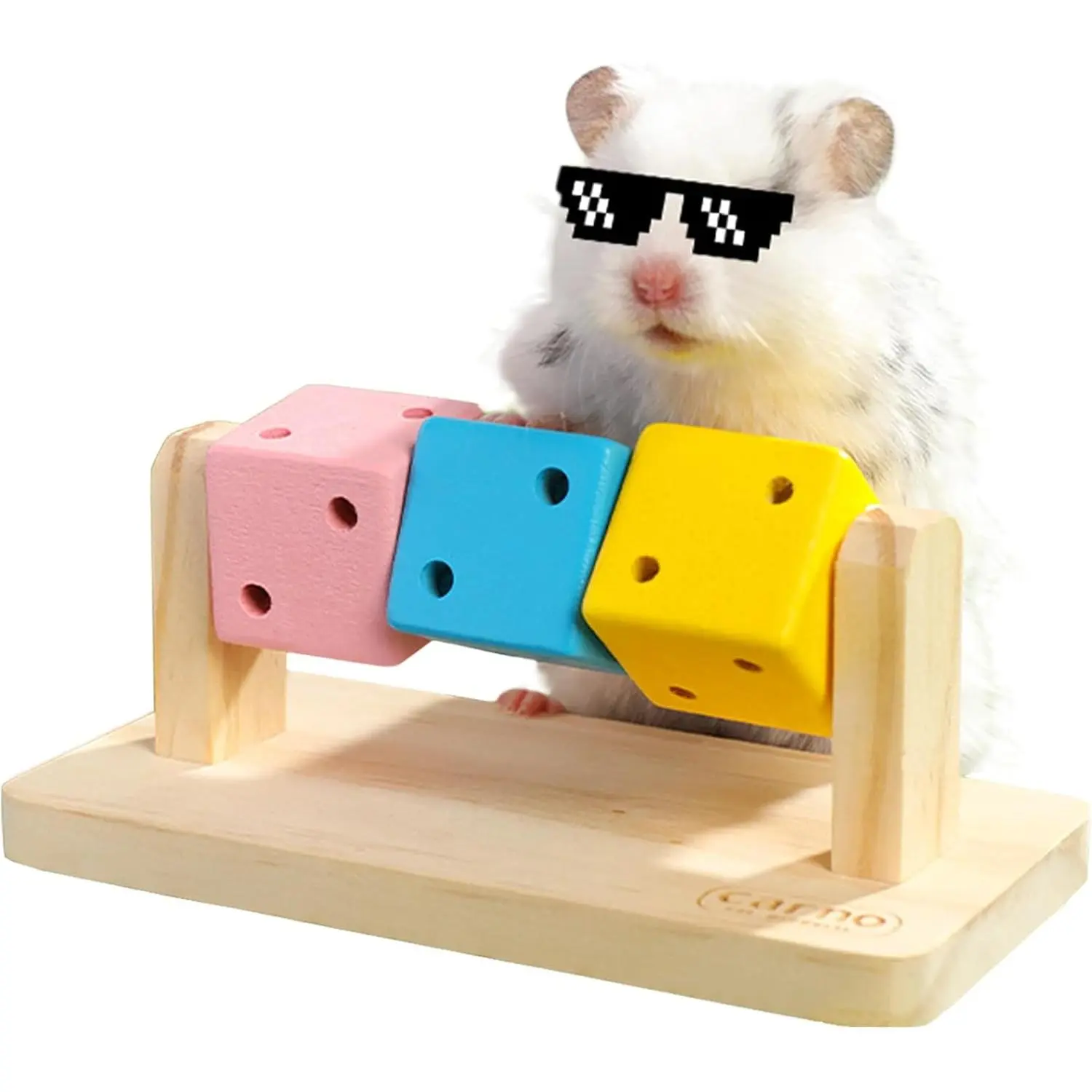 Hamster Enrichment Toys, Hamster Chew Toys, Wooden Small Animal Cage Accessories, for Syrian & Dwarf Hamsters, Gerbils, Rats,Halloween,magnify,glass,