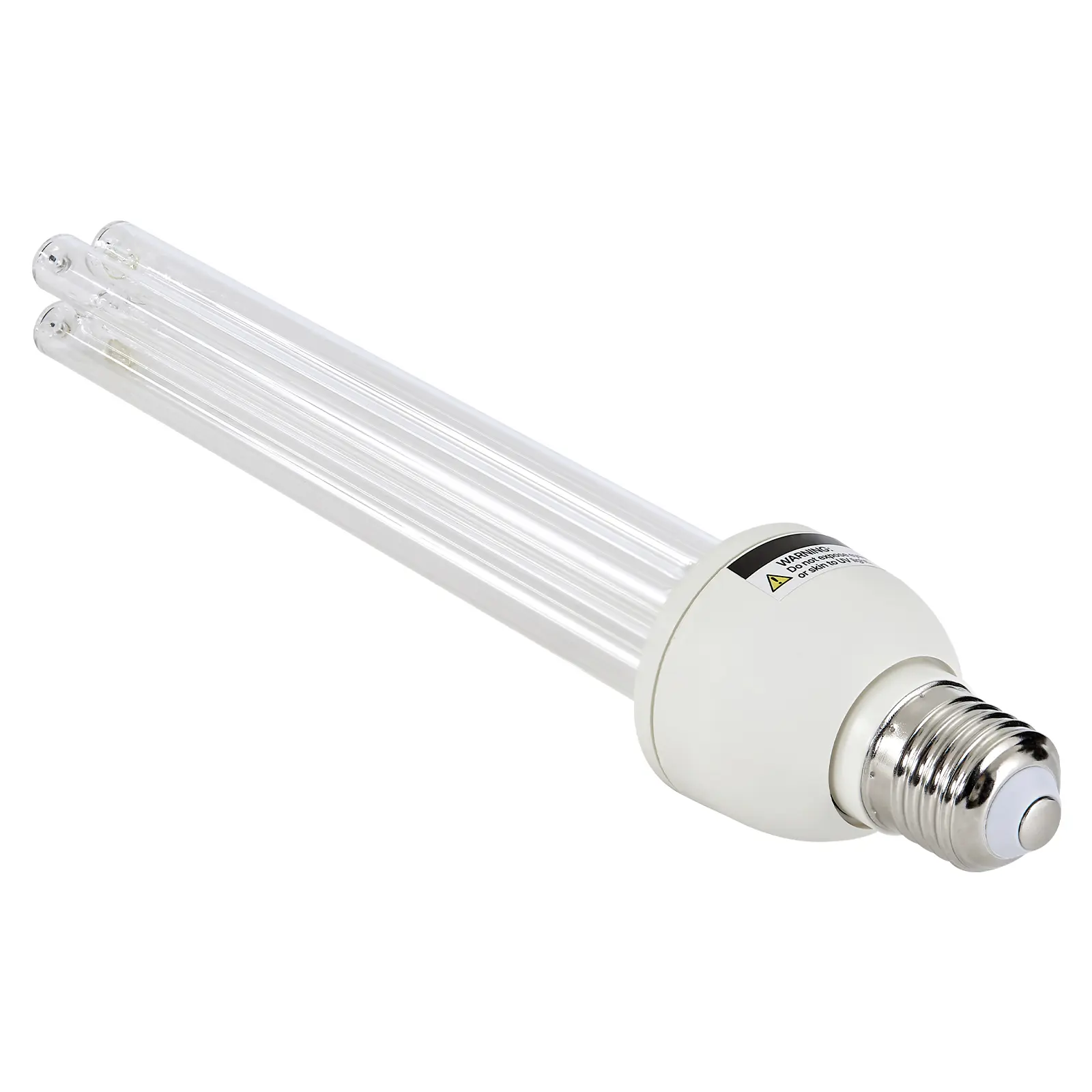 4-Pack E27 Base Glass Tube UV Disinfection Light Bulbs, 25W Power Ultraviolet Lamp with 253.7 nm + 185 nm Wavelength Ozone for Living Room, Office