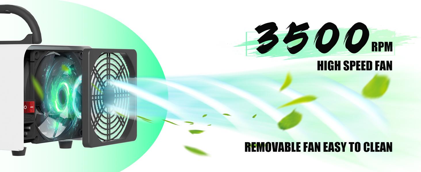 Generator 90,000mg/h for Up to 6,000 Sq Ft, HighCapacity Commercial Ozone Machine with Timer, Portable Purifier Deodorizer for, Basement, Smoke, Pets,, Office