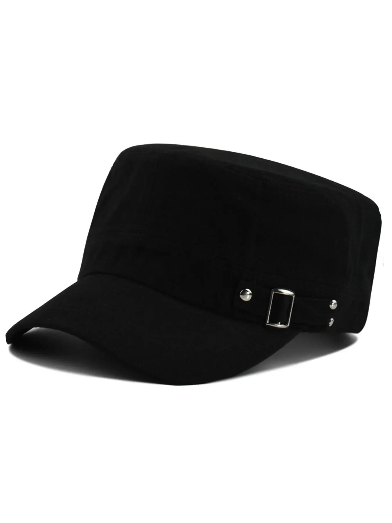 Cadet Army Cap Outdoor High Quality Hat for Men Women Adjustable Casual Flat Top Adjustable Snapback Hat Flat Bill Cap Flatbill Snapback Hat