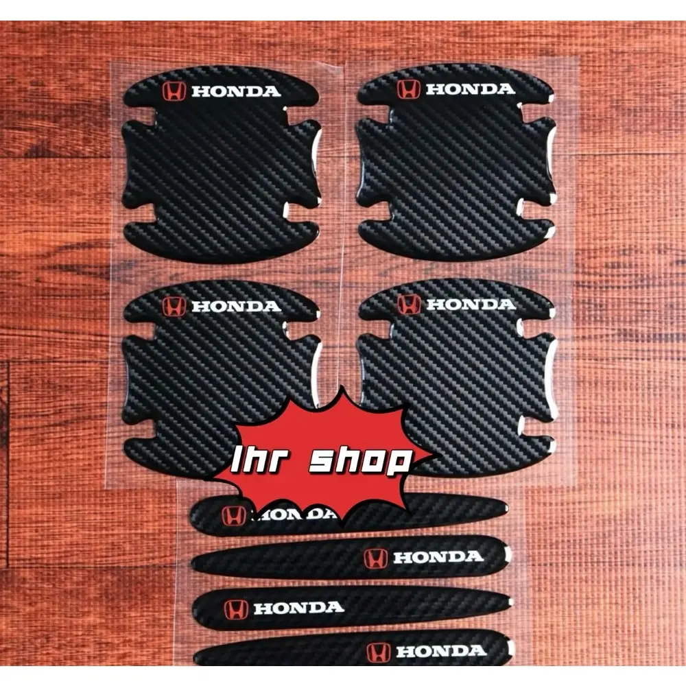 Crazy Car Handles Silicone Anti-Lock Car Black Kevla Pattern 1 Set 8 Pieces