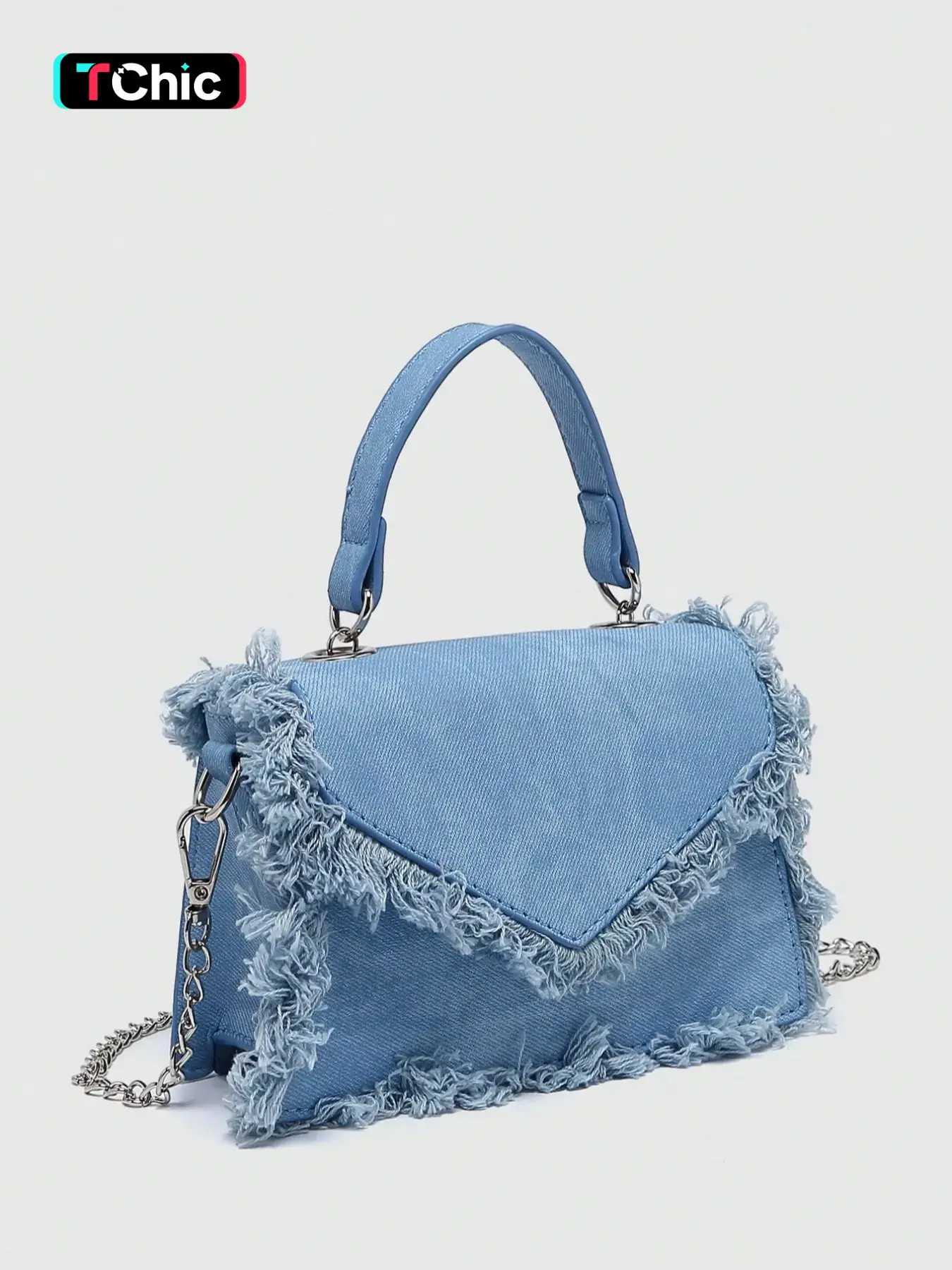 Women's Fashionable Fringe Decor Denim Crossbody Bag, Casual Versatile Shoulder Bag for Daily Used, Trendy All-match Commuter Bag, Handbag Shoulder Bag, Stylish Crossbody Bag, Crossbody Shoulder Bags