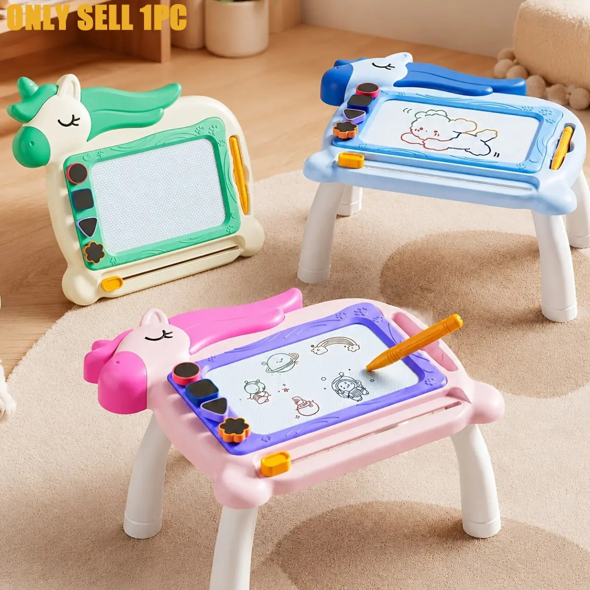 Magnetic Drawing Board Toy, Doodle Board, Erasable Sketch & Writing Pads, Portable Educational Learning Toy, Birthday Christmas Gift for Kids, Erasable Reusable Board