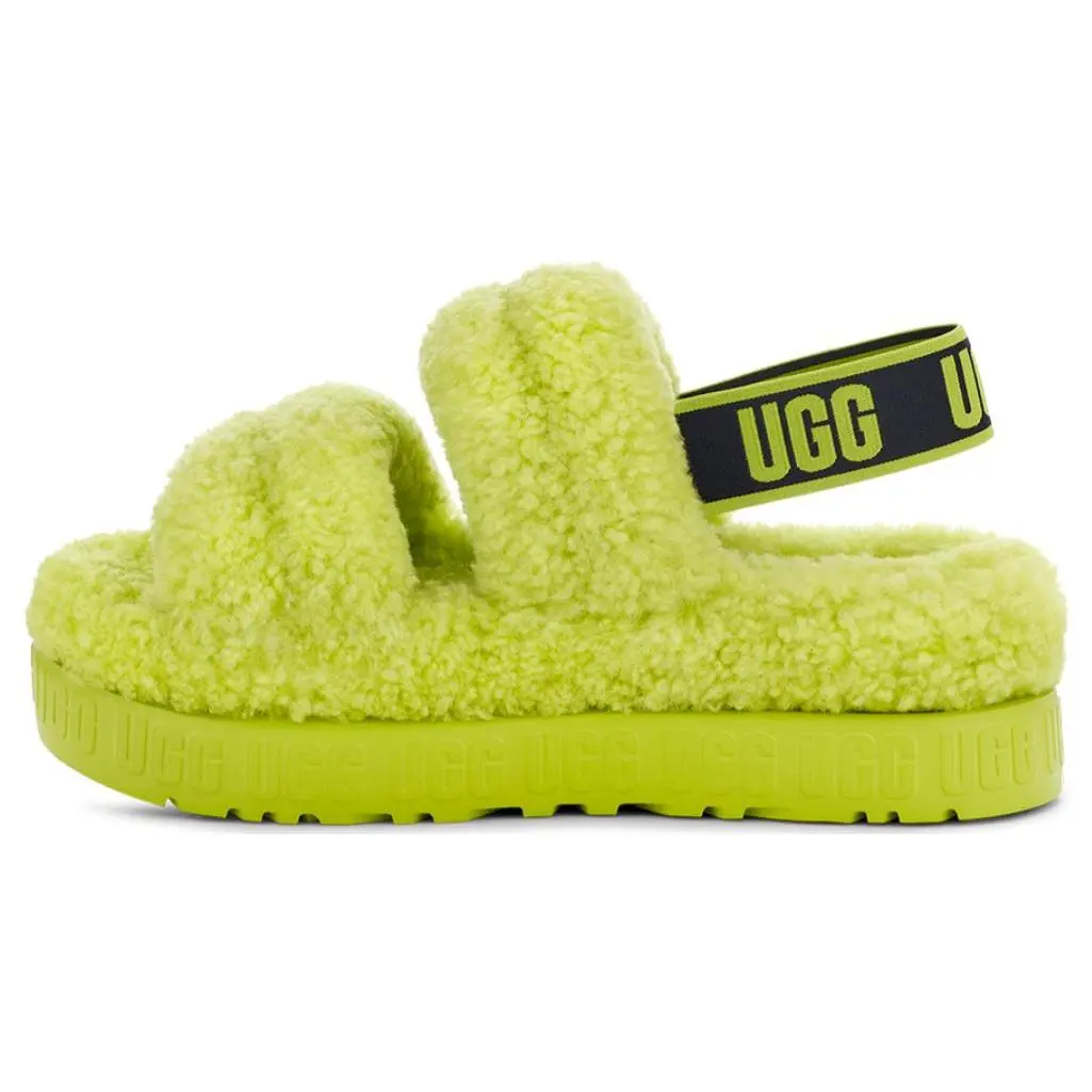 UGG Fluff Sheepskin Comfortable Thick Sole Furry Slippers 1120876-KLM