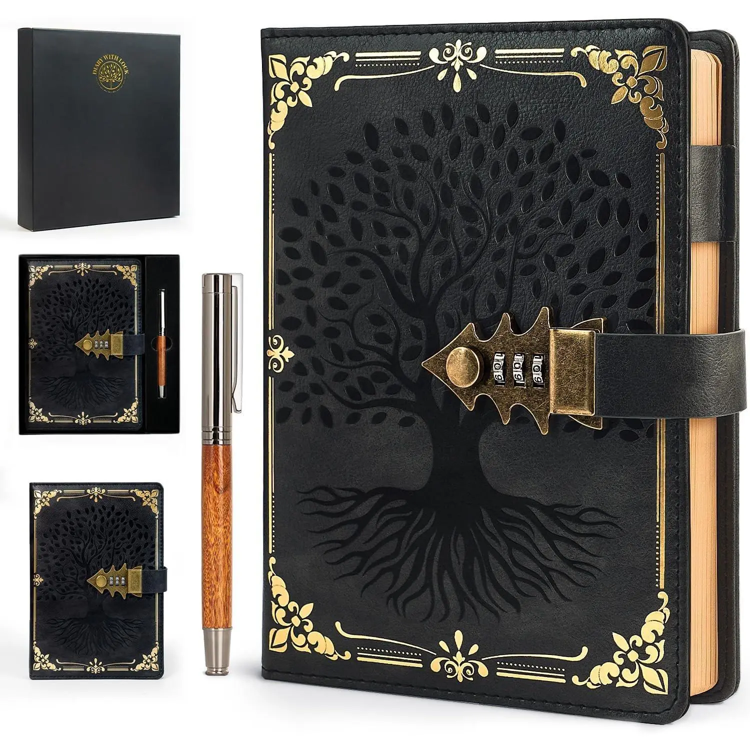 Lockable Journal with Pen &  Box A5 Black