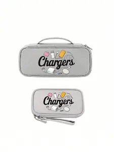 Portable Electronics Travel Bag, Multi-Compartment Digital Storage Pouch with Zipper Closure, Ideal for Chargers, External HDD, Power Banks