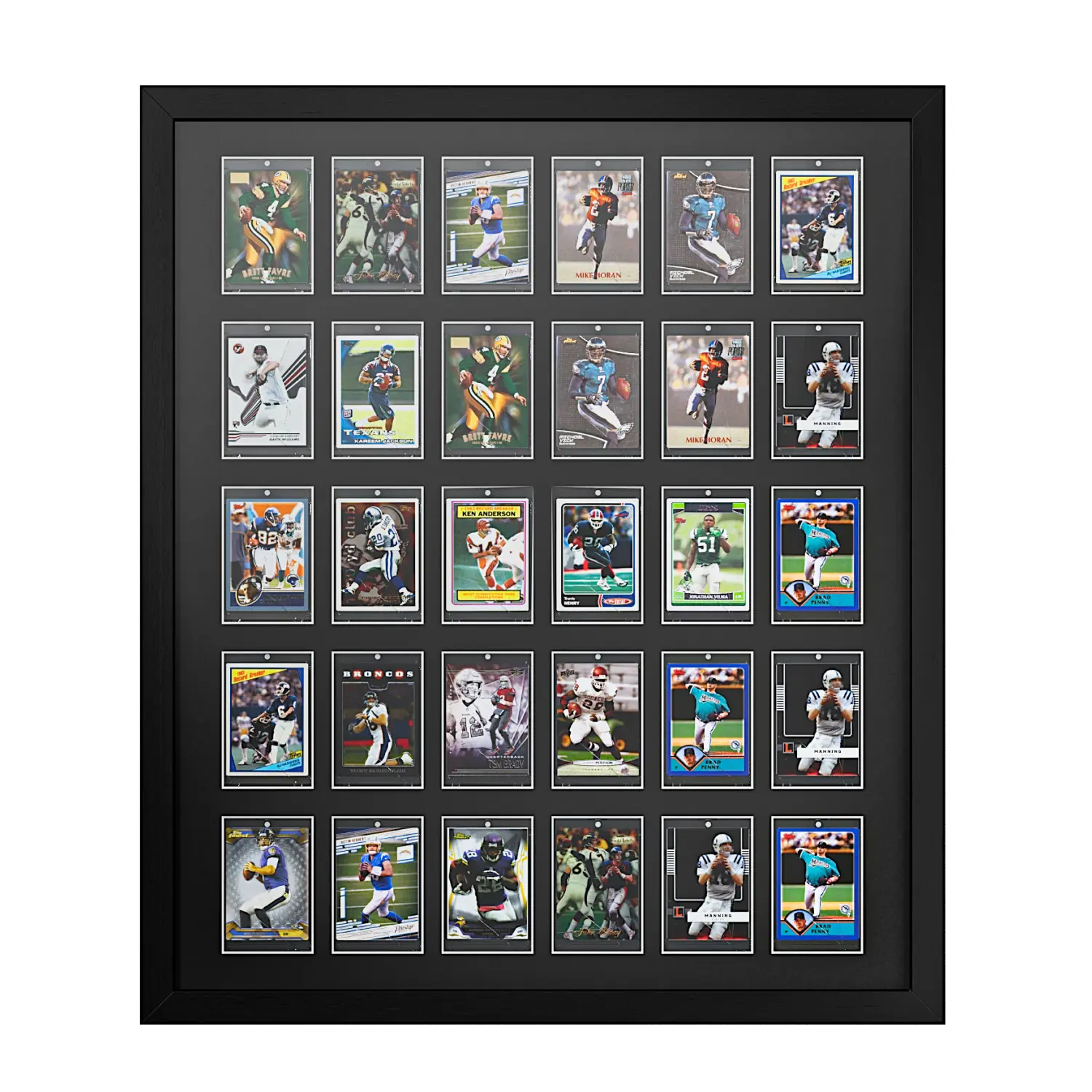 Wooden Sports Card Display Frame - Wall Display & Storage for Football, Basketball, Baseball, Pokemon Cards, Personalized Collector Gift Rigid Toploaders