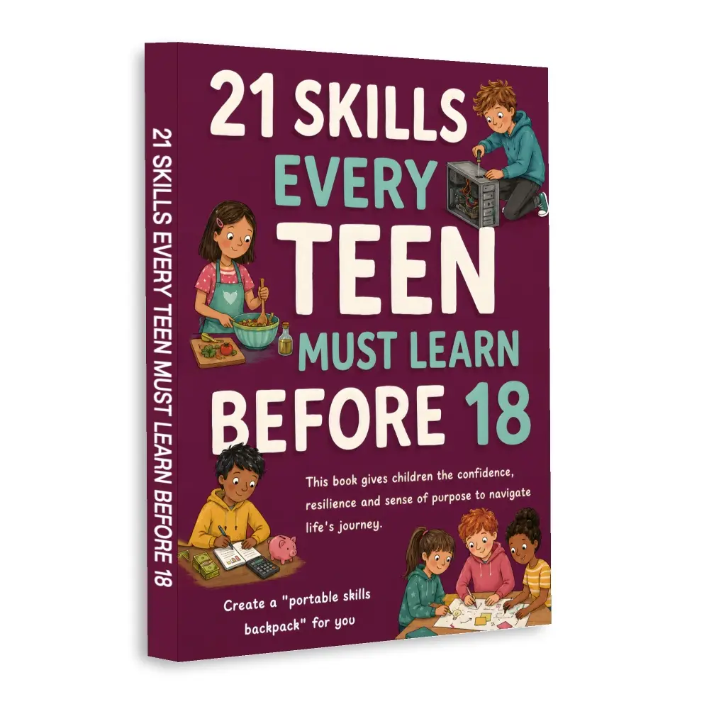 Teen Life Skills Book, 21 Essential Skills Before 18, Survival Guide for Independence, Money, Confidence & Real Life