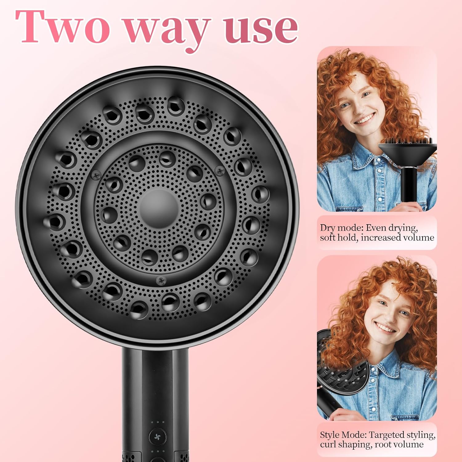 Large Diffuser for Shark Flex Style Attachment, 6 Inch Curl-Defining Diffuser Attachment Compatible With Shark FlexStyle HD400 Series, Faster Drying Styling Tool for Wavy, Curly, Coily Hair