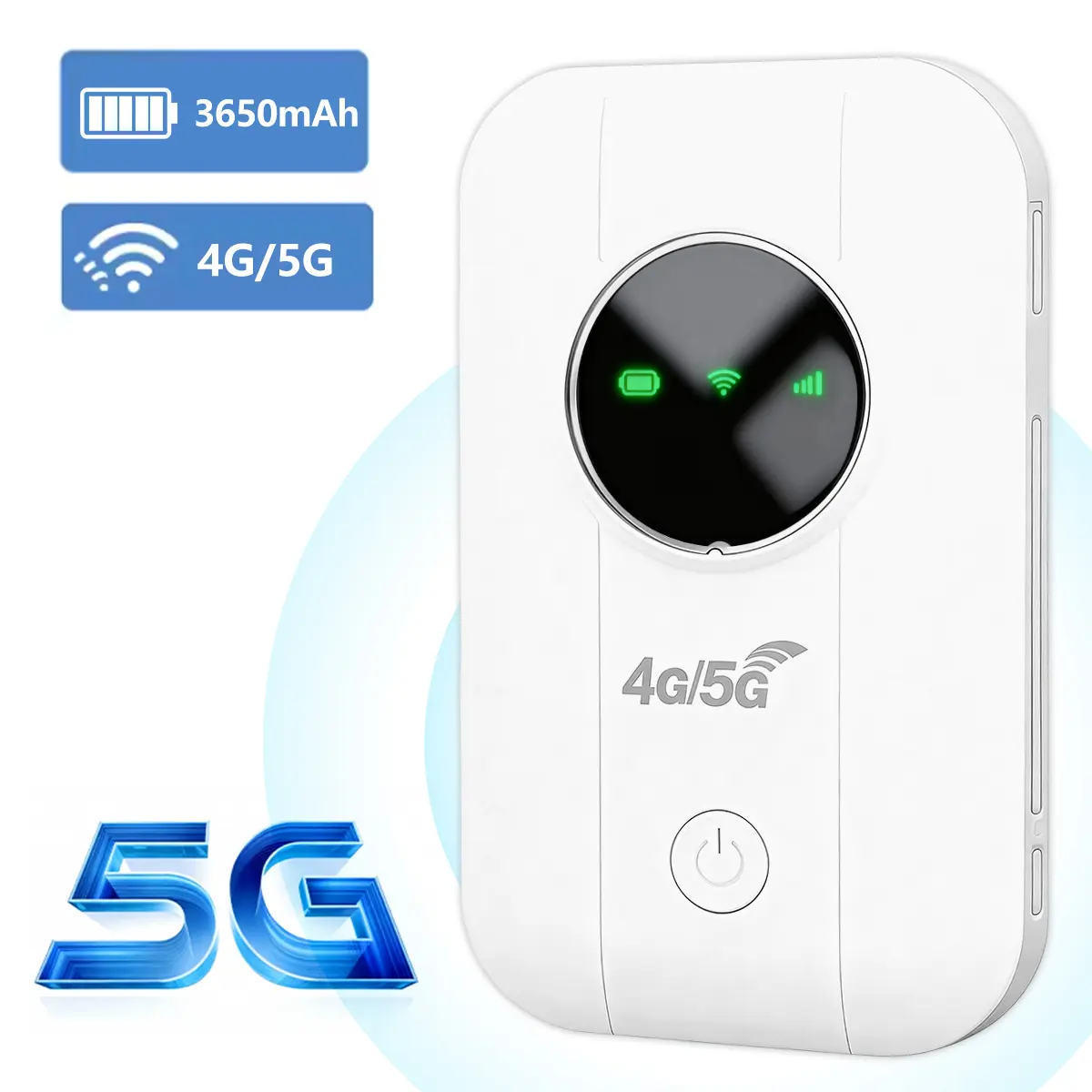 5G/4G LTE Portable Wireless WiFi Hotspot Device High-Speed Mobile Broadband Router ,300Mbps High Speed,Connect Up to10+ Devices, for Campers, Motorhomes and Travels