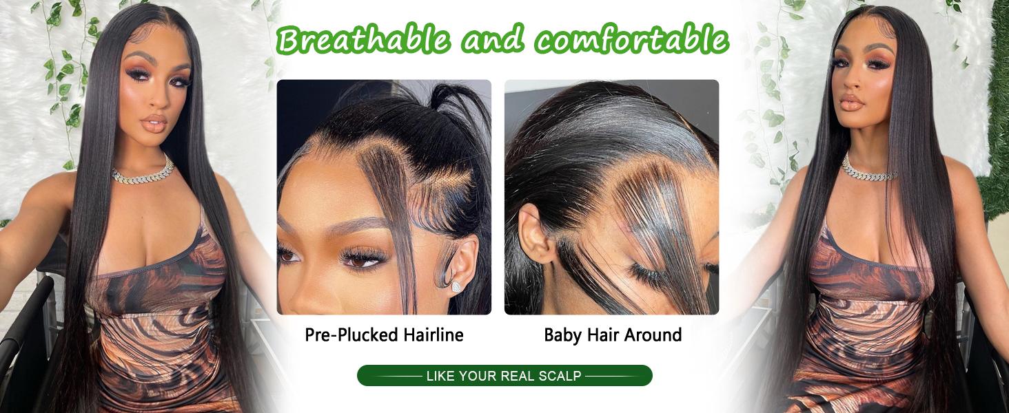 Bling Hair Straight Human Hair Wig 13x6 13x4 Transparent Lace Front Wigs Straight Human Hair Lace Frontal Wigs 180% Density With Baby Hair TikTokShopHolidayHaul