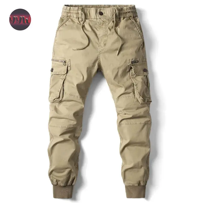 YYW1 Men's Tactical Tencel Cargo Trousers - Multi-Pocket Casual Jogger Pants Outdoor Work Wear, Joggers,