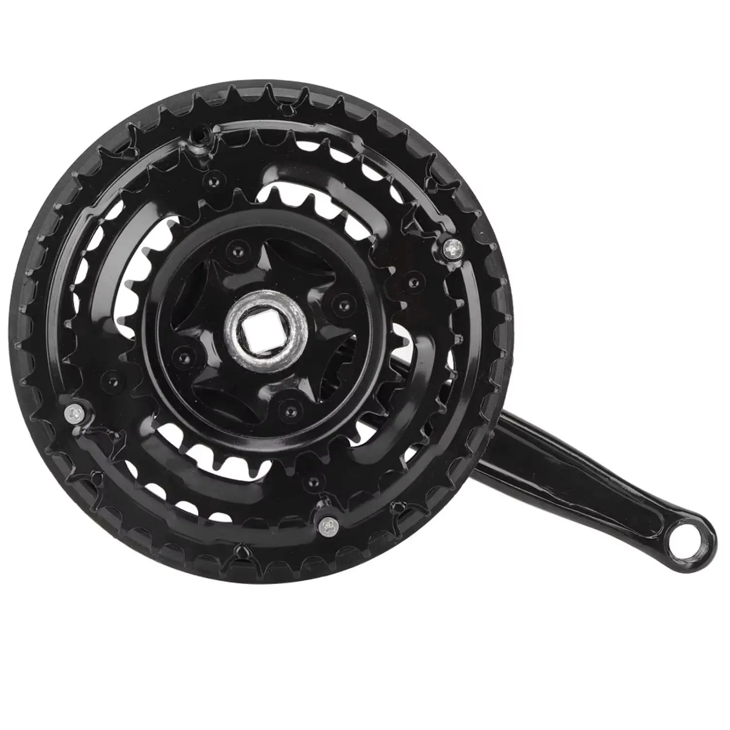 Carbon Steel Crankset 24-34-42t, Compatible with Mountain Bikes and Road Bikes, Durable Gear System for Cycling Enthusiasts, Bike Sprocket, Bicycle Parts