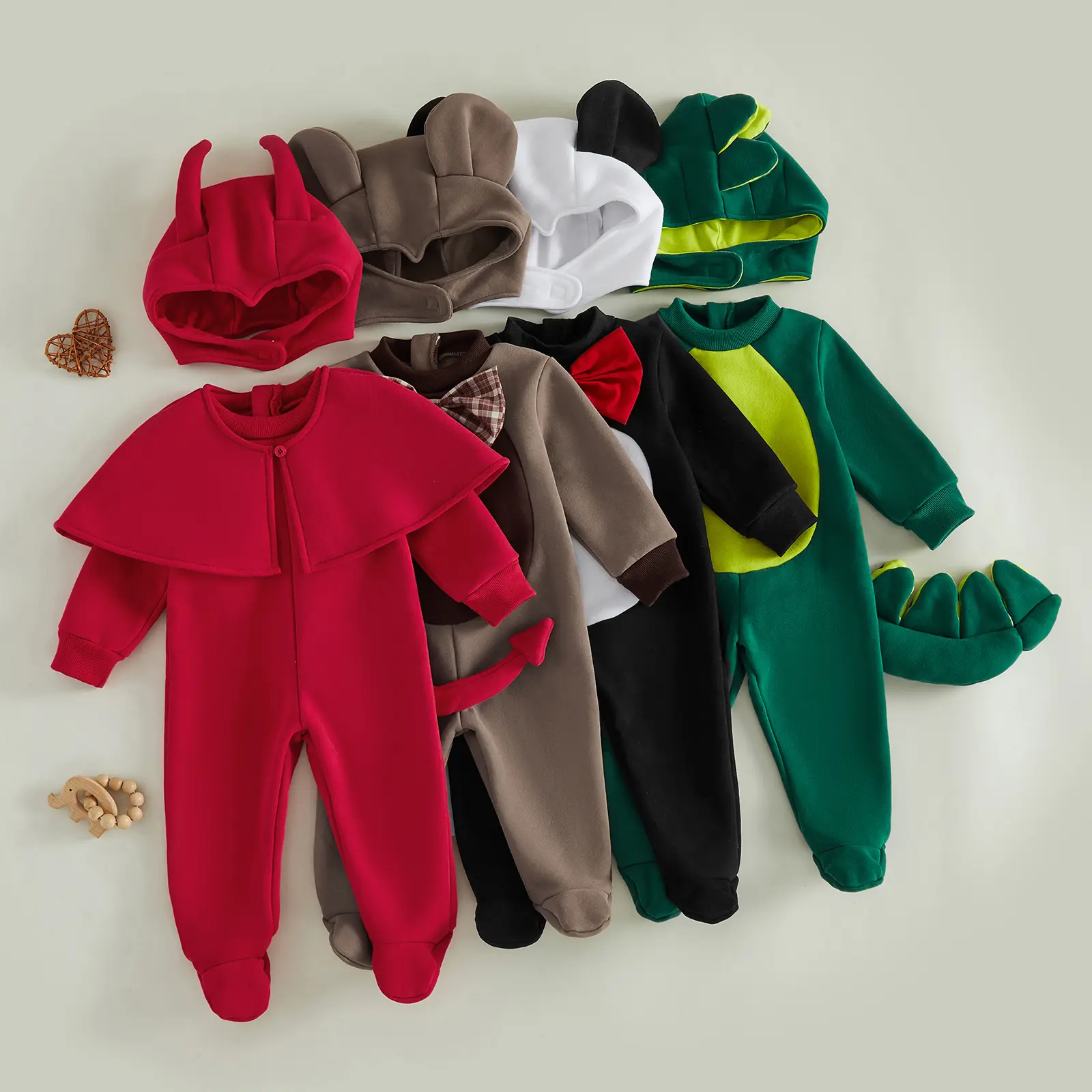 Infant Toddler Baby Boys Girls Halloween Costume Animal Cosplay Romper+Hat