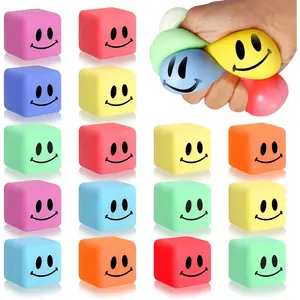 16 Pack Mini Slow Rising Stress Cube, Square Fidget Ice Cube Stress Balls, Stretchy Fidget Toy for Anxiety Stress Relief, Classroom Prize Cube Squishies for Adults Kids Children Teens Party Favorsfidget toys