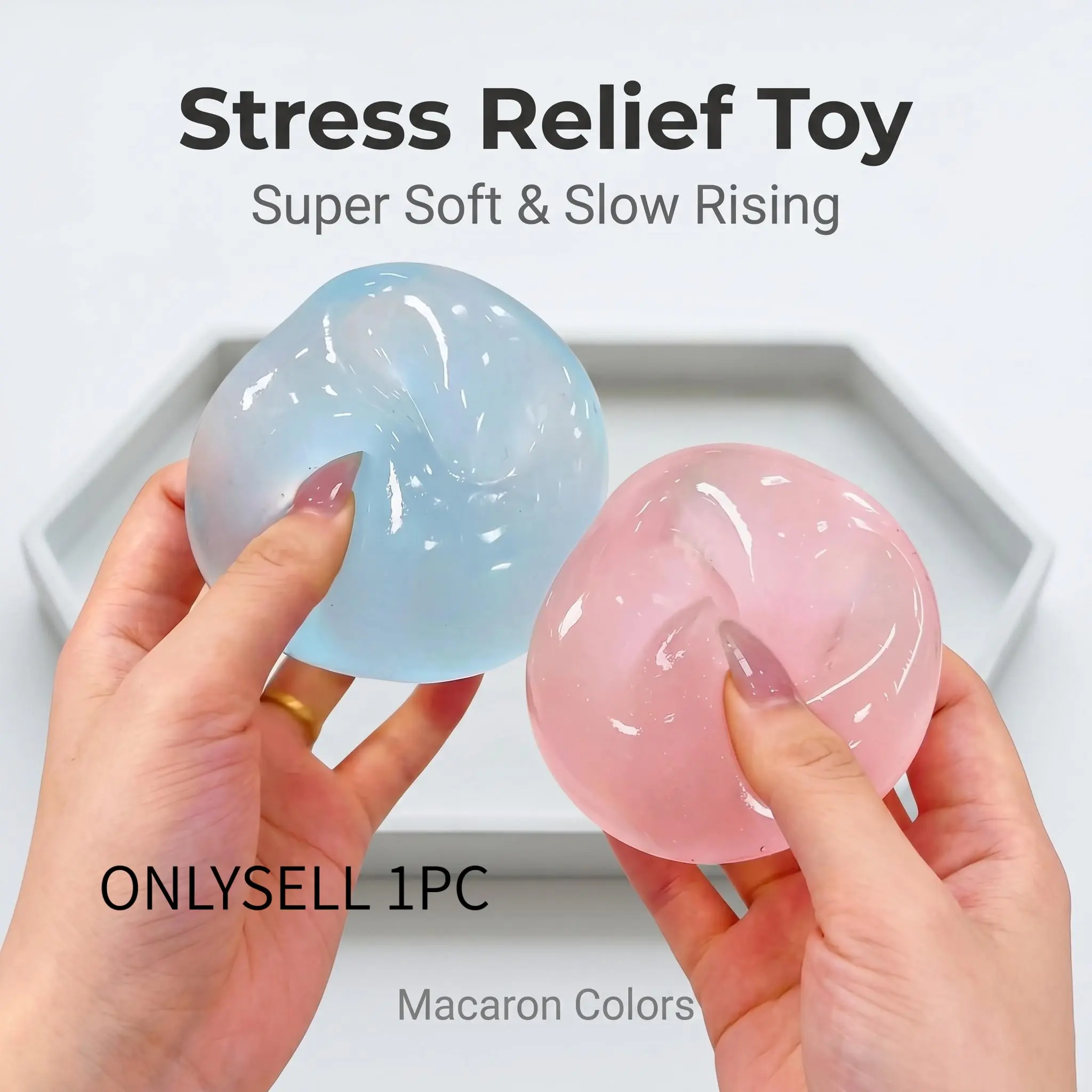 Circular Slow-Return Stress Relief Ball, Handmade Squeeze Toy, Relaxing Sensory Pressure Relief, Ideal Gift for Parties and Birthdays, Squishy Squeeze Ball