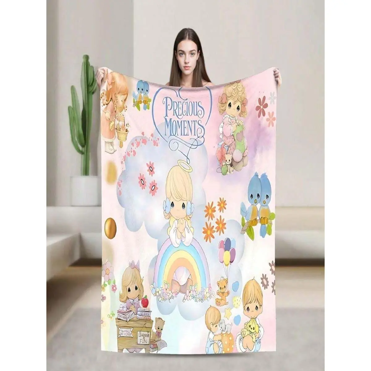 Precious Moments Soft Casual Warm Blanket, Multi-Functional Office Blanket, Outdoor Camping Travel Blanket, All-Season Multi-Purpose Gift Blanket.