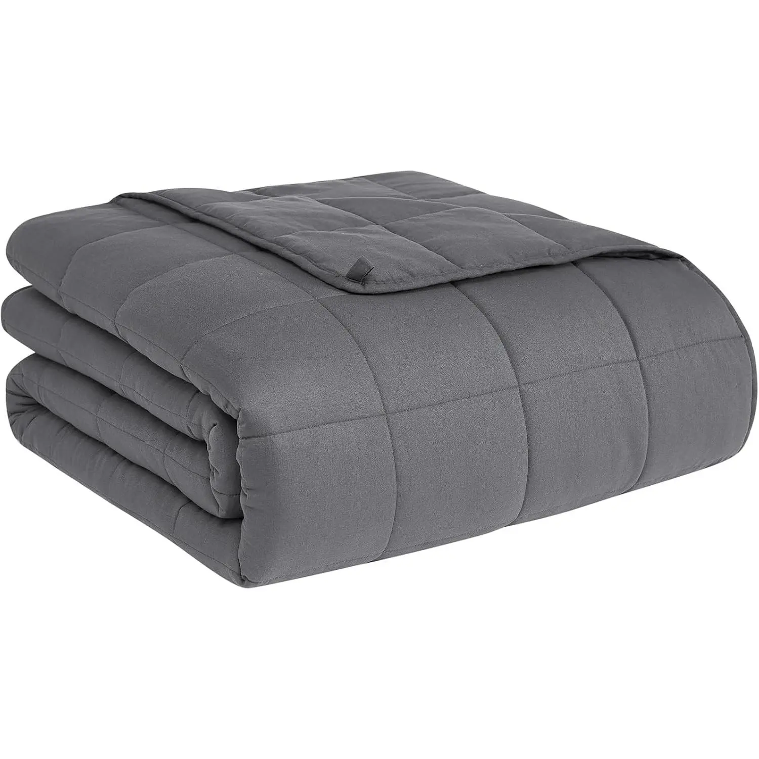Weighted Blanket for Adults (15lbs, 48"x72", Full, Grey) Heavy Blanket for 140-150lbs, Weighted Blanket for Cooling & Heating with Premium Glass Beads, Soft Thick Blanket for Adult All