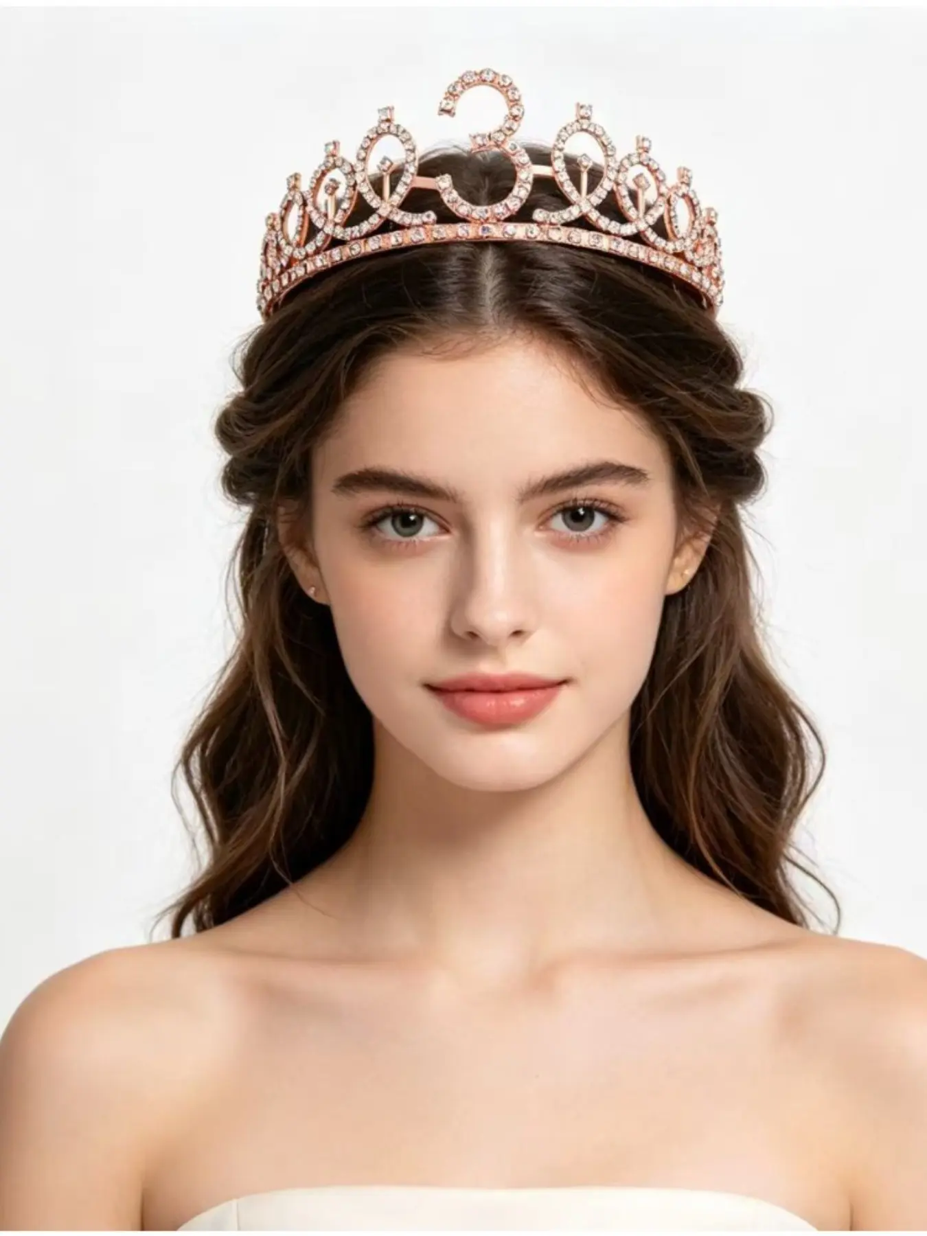 Party Number Birthday Crown, Birthday Tiara, Rhinestone Headband, Dance Party Hair Accessory, Cake Topper, Alloy Headband, Elegant Hairstyle Decor