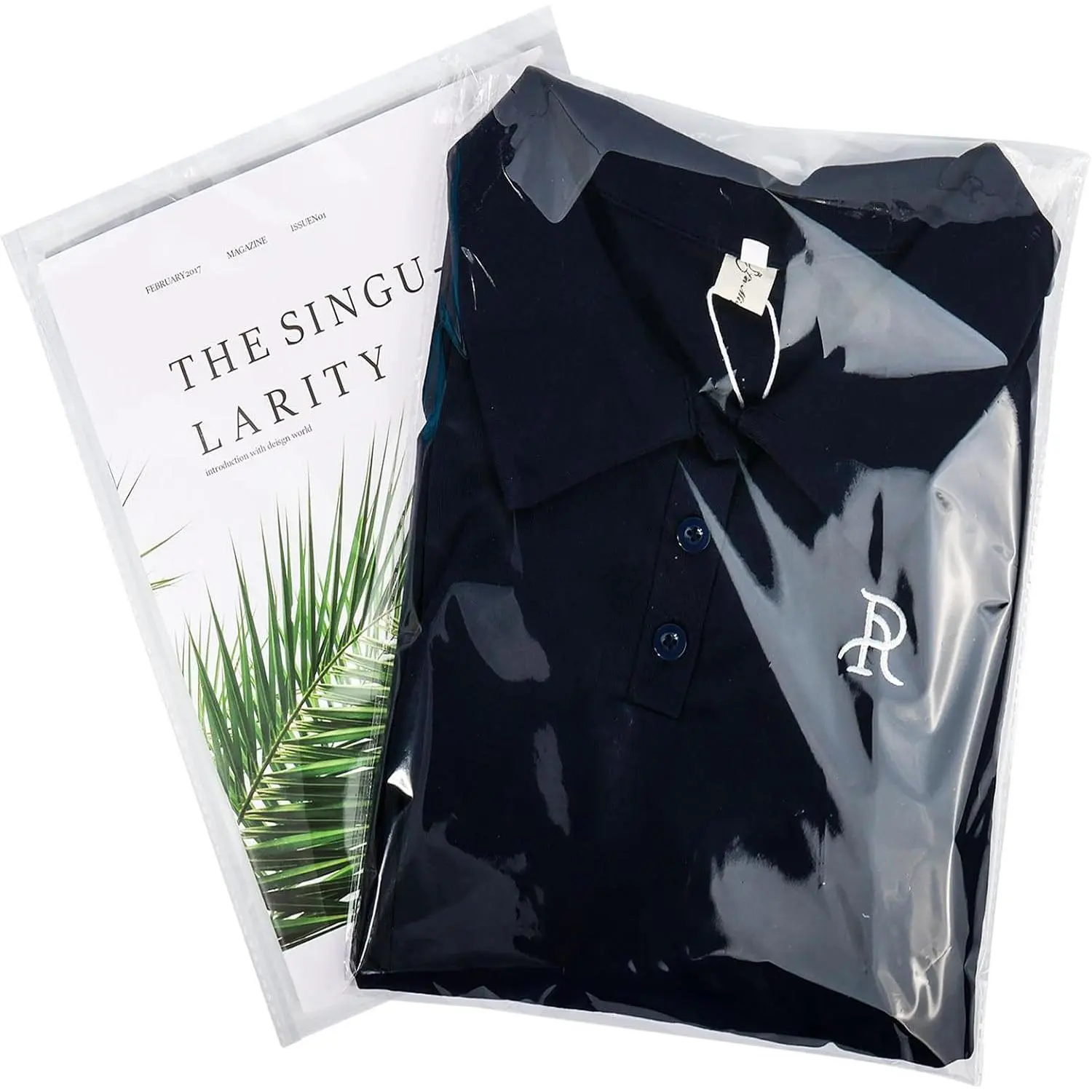 Clear Self‑Sealing Cellophane Bags 9x11 Inches, 100Pack Clear Plastic Poly Shipping Bags for Clothing Shirt Small Business Packaging Storage & Mailing