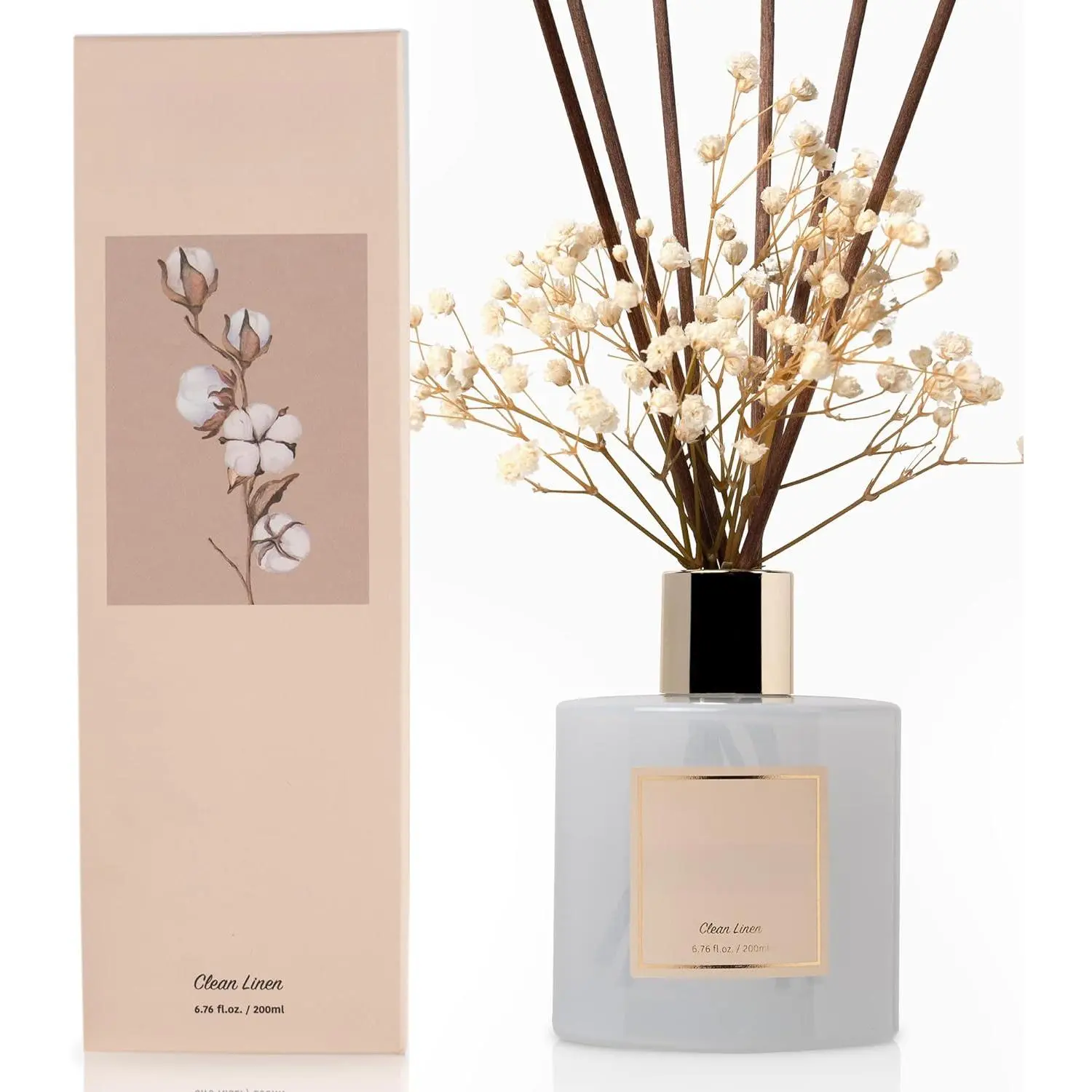 Reed Diffuser 6.7 fl oz Scented Diffuser with Sticks Home Fragrance Reed Diffuser for Bathroom Shelf Décor