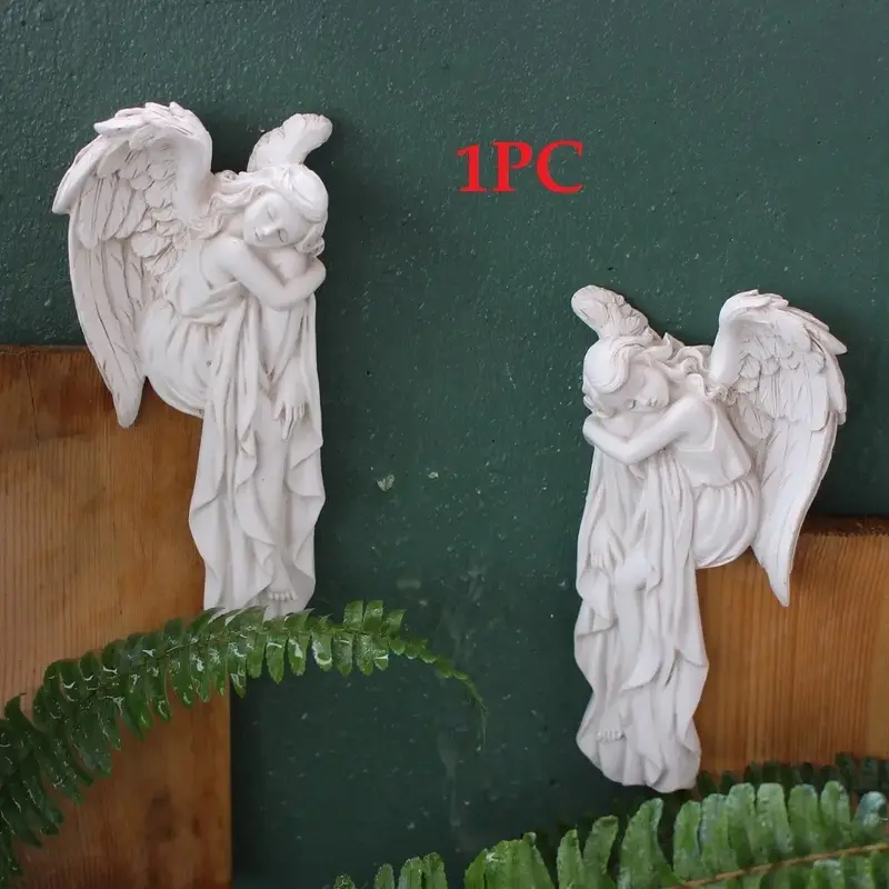 Resin Door Angel Frame Decoration with Awakening Wings, Classic Angel Wall Decor, Redeemer Angel Portrait Hanging Sculpture, Hangable Room Decor, Decorative Hanging Piece, Wall Mounted Decor, Easy Installation, Home Decor, Interior Wall Decor