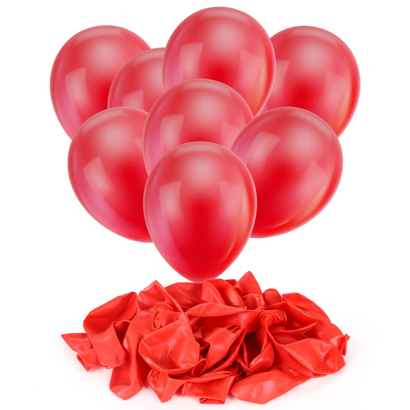 Red Latex Balloons 10 Inch, 100 Pack Premium Party Balloons, Thick Red Balloons for Birthday, Wedding, Valentine's Day Decorations