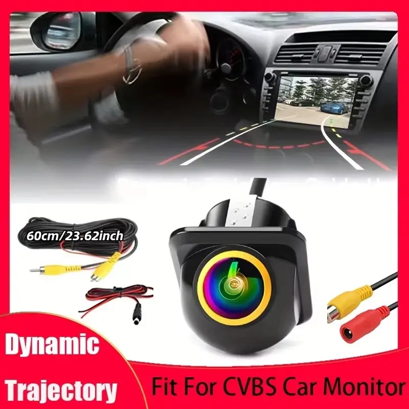 Dynamic Reverse Car Camera with 170° Fish Eye Wide Angle Lens, Ccd Image Sensor, Night Vision, Follow Me Turn Lane Marker