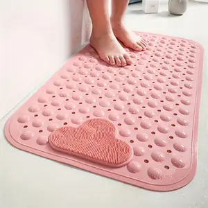 1 x Non-slip bathroom mat with massage function and suction cups on the bottom; easy to clean; suitable for homes, hotels, motels, etc. Nonslip Shower Mat