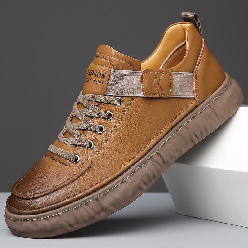 (New)Men's Lift Platform Sneakers - Low-Top Round-Toe Lace-Up/Shoe-On Closure (Compatible with both methods), Breathable All-Season s for Business & Casual Wear, Wide Size Range - Solid Color Sole & Insole - Style for all-