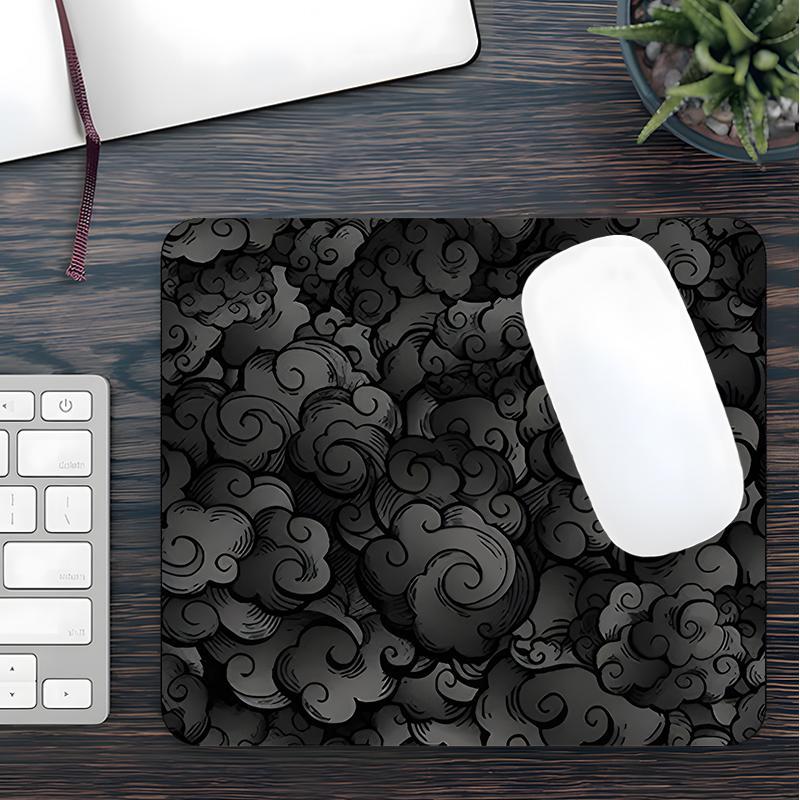 Cloud Pattern Rectangle Gaming Mouse Pad, Non-Slip Rubber Base Desk and Keyboard Mat for Home Office and Game Room, Gaming Desk Accessory