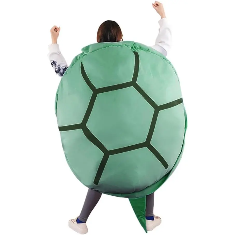 Wearable Turtle Shell Pillows Turtle Plush Pillow Stuffed Animal Costume for Kids Adults Plush Toy Funny Dress Up Creative Gifts (Green, 51 inch)