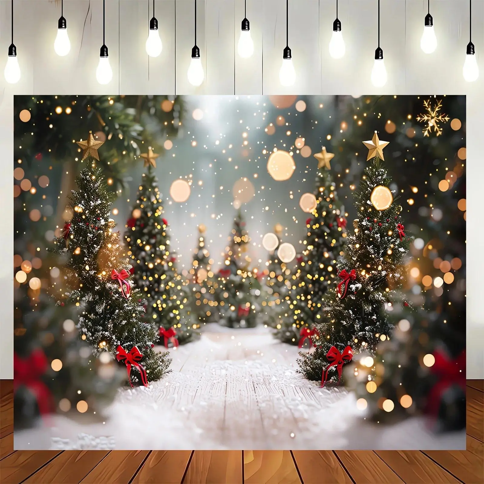 Premium Polyester Christmas Wonderland Pine Tree Tapestry Wall Hanging - 40in × 30in Home Decor Backdrop for Engagement, Parties, Father's Day, Independence Day, Room, Gift Accessory, Bag