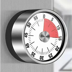 Magnetic Mechanical Kitchen Timer Visual Countdown Alarm Clock No Battery Needed for Cooking Baking & Daily Time Management
