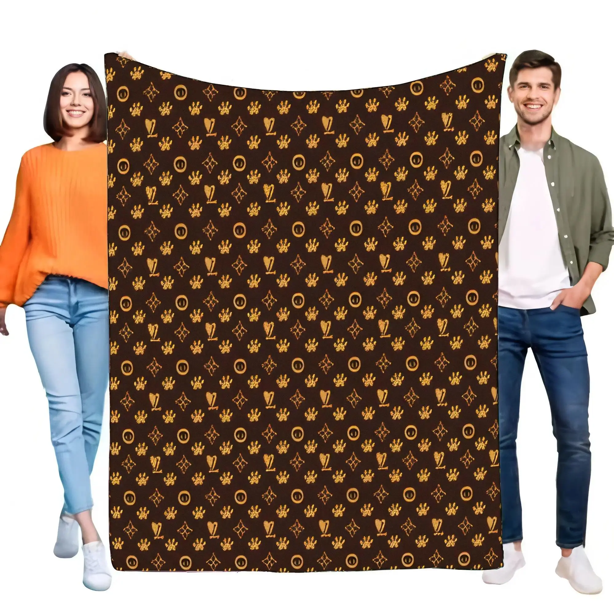 Pattern Fashion Flannel Blanket – Luxury Style Throw for Home Decor, Lounge Areas, Travel and Stylish Gifts
