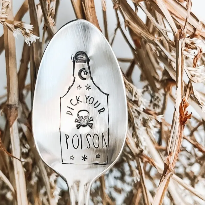 1pc Choose Your Poison | Halloween Stainless Steel Spoon | Stainless Steel Spoon | Witch | Potion | Halloween | Hollow Night | Hocus Pocus | My Spell