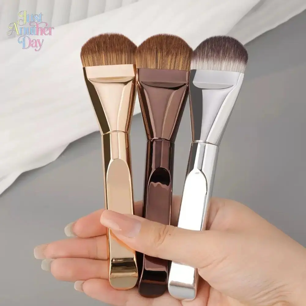 Fashion 3-Pcs Multi-Pack Tongue-Shape Makeup Brush Set, Soft Synthetic, Streak-Free Foundation Concealer & Face Mask Applicator Brushes, 3Pcs, Beauty Brush Set