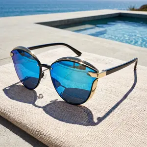 Women's Stylish Polarized Sunglasses – Thin-Temple, Anti-Glare, Full-Rim Oval Plastic Sunshades with TAC Lenses, Accessories for Women, Ideal for Driving, Stylish Sunglasses